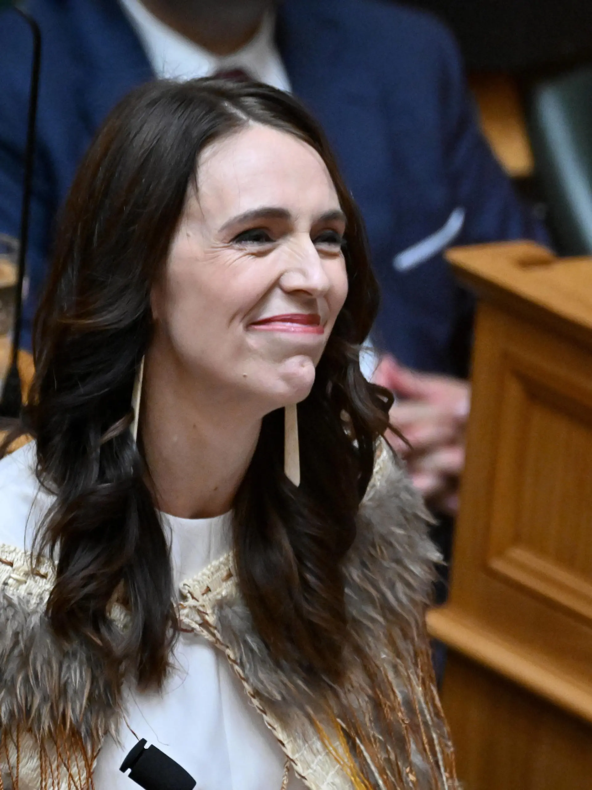 JACINDA ARDERN VALEDICTORY ADDRESS, Former New Zealand prime minister Jacinda Ardern delivers her valedictory speech at Parliament House in Wellington, New Zealand, Wednesday, April 5, 2023.  ACHTUNG: NUR REDAKTIONELLE NUTZUNG, KEINE ARCHIVIERUNG UND KEINE BUCHNUTZUNG WELLINGTON Wellington NEW ZEALAND PUBLICATIONxINxGERxSUIxAUTxONLY Copyright: xMASANORIxUDAGAWAx 20230405001783102715