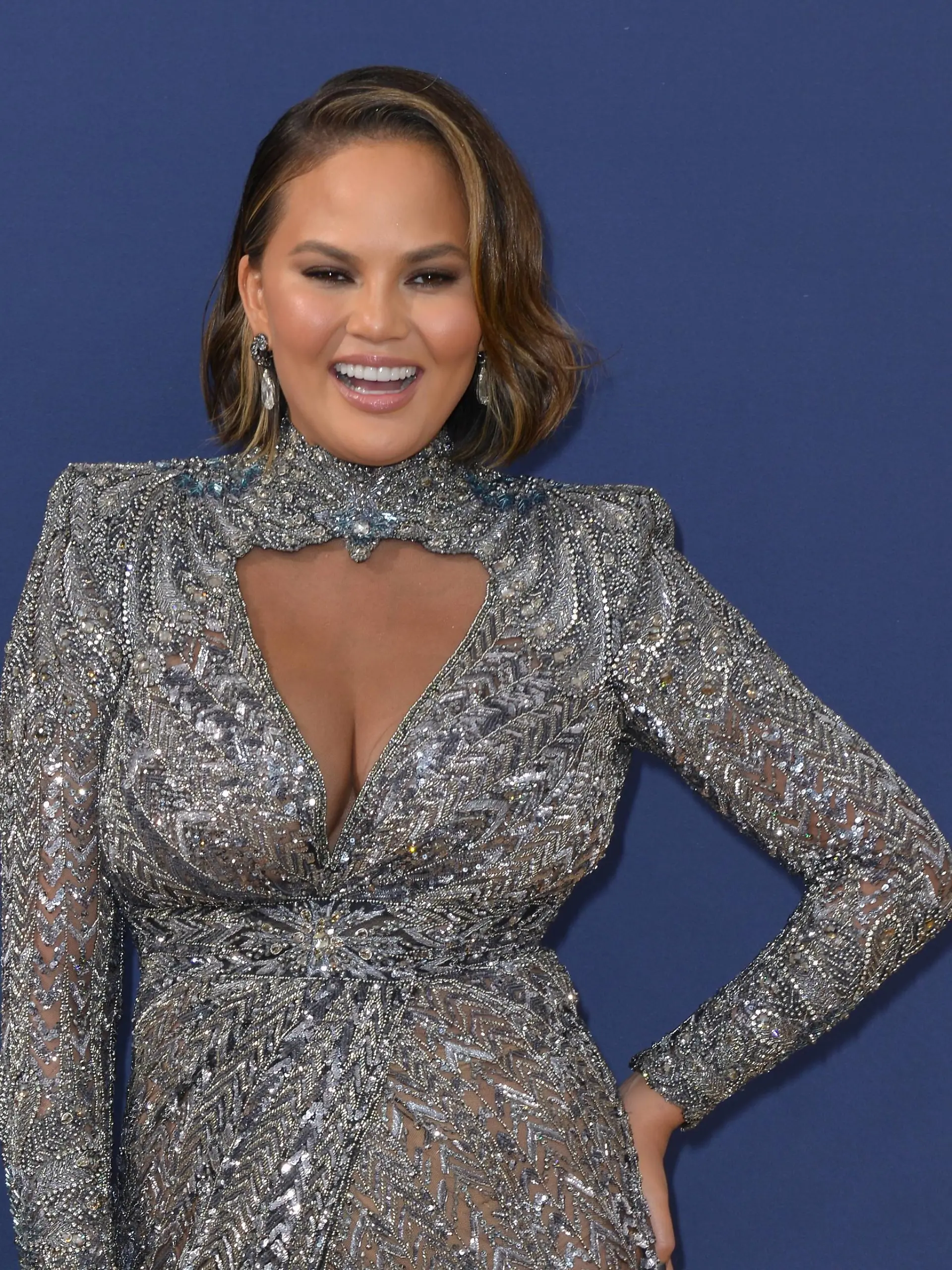 Model Chrissy Teigen attends the 70th annual Primetime Emmy Award at the Microsoft Theater in downtown Los Angeles on September 17, 2018. PUBLICATIONxINxGERxSUIxAUTxHUNxONLY LAP20180917240 CHRISTINExCHEW  
