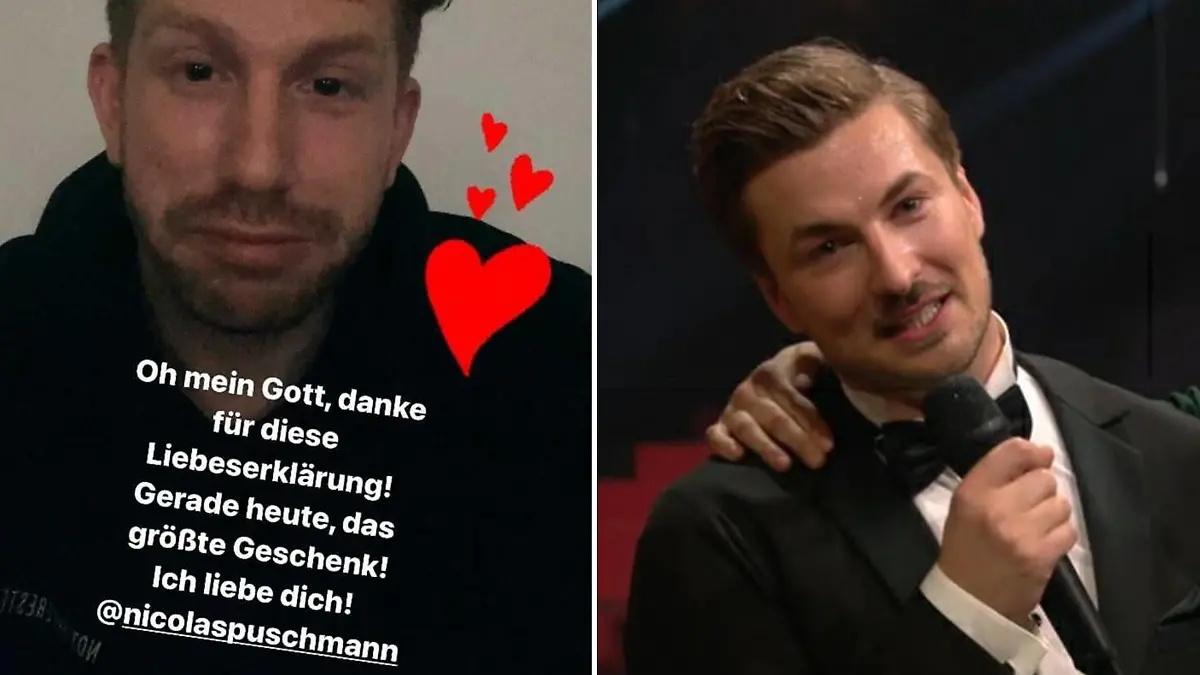 Lars bedankt sich bei Nicolas für die süße Liebeserklärung.
