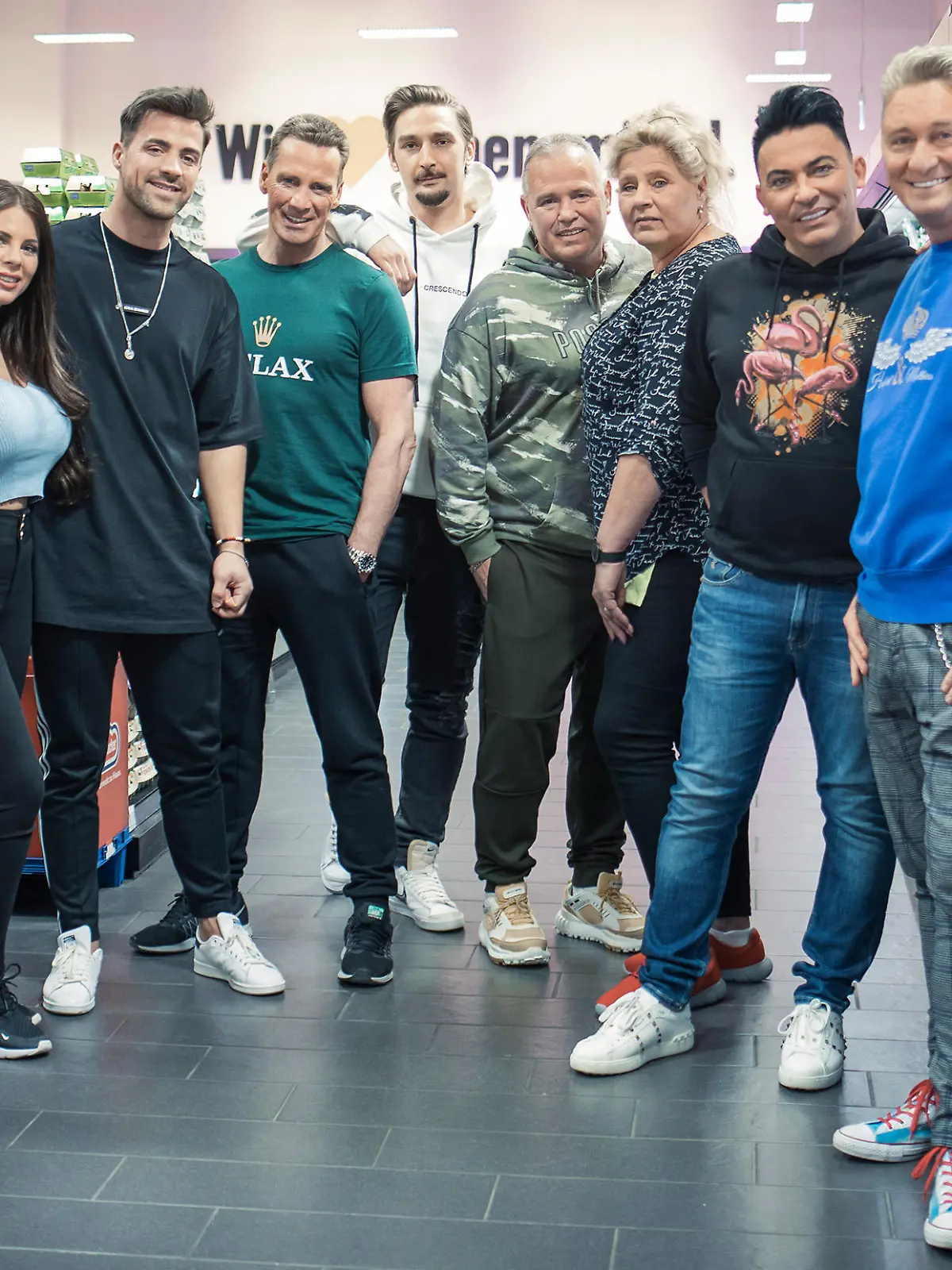 Beim "Supermarkt-Quiz" dabei: Jenny Frankhauser, Tobi Wegener, JÃ¼rgen Milski, Sandy FÃ¤hse, Harald Elsenbast, Silvia Wollny, Matthias Mangiapane und Hubert Fella