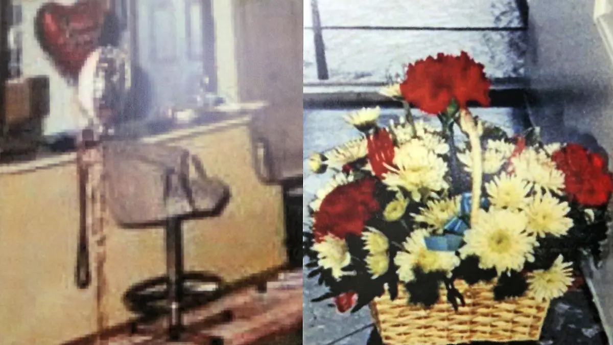 October 21, 2022: Photographs of balloons and flowers are on display during a news conference held Thursday, Sept. 28, 2017, in West Palm Beach to announce the arrest of Sheila Keen Warren in the case of the ''killer clown'' murder from 1990. (Credit Image: © Amy Beth Bennett/Sun Sentinel via ZUMA Press Wire