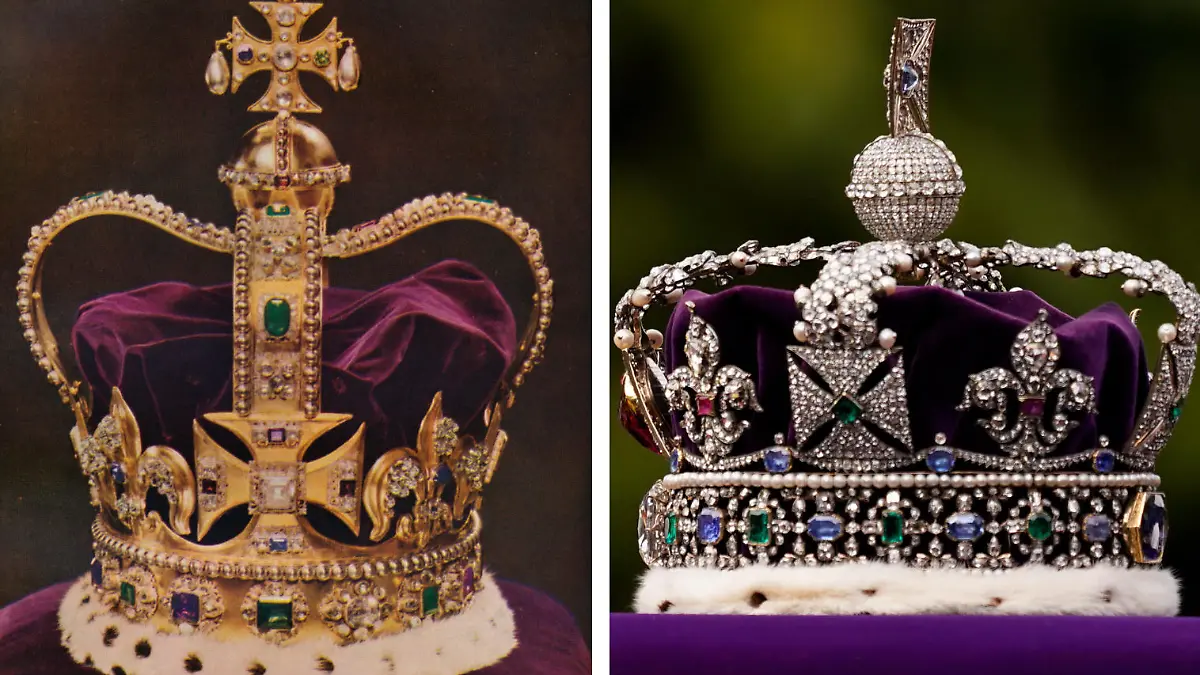 Die Edwardskrone (links) und die Imperial-State-Crown spielen eine wichtige Rolle bei der Krönung