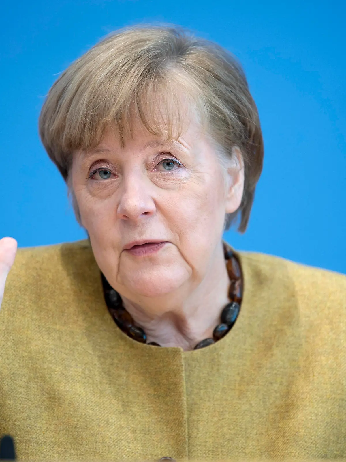  Angela Merkel - Coronavirus DEU, Deutschland, Germany, Berlin, 21.01.2021 Bundeskanzlerin Angela Merkel waehrend der Bundespressekonferenz zum Thema Situation Covid-19 bzw Coronavirus in Berlin. Chancellor Angela Merkel during a press call at the Federal Press Conference Bundespressekonferenz concerning the Covid-19 situation of the spread of novel coronavirus in Berlin, Germany. The number of people infected with the novel coronavirus in Germany is continuing to rise in Germany. *** Angela Merkel Coronavirus DEU, Deutschland, Germany, Berlin, 21 01 2021 Chancellor Angela Merkel during a press call at the Federal Press Conference Federal Press Conference concerning the Covid 19 situation of the spread of novel coronavirus in Berlin, Germa