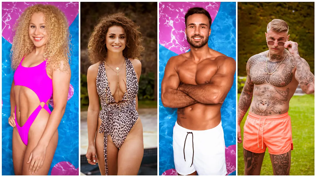 Das sind die neuen Islanderinnen und Islander: FinnEmma, Julia, Alex und Paco.