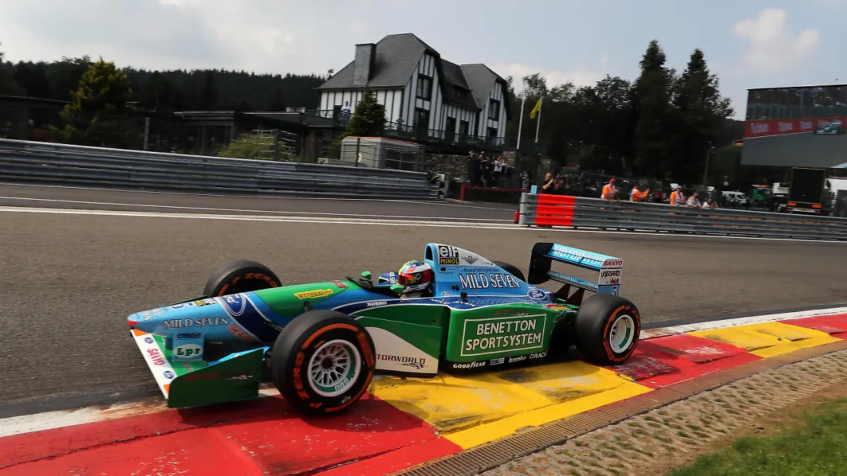  Belgian Grand Prix Race Mick Schumacher GER Benetton B194 at Formula One World Championship, WM, Weltmeisterschaft Rd12, Belgian Grand Prix, Race, Spa Francorchamps, Belgium, Sunday 27 August 2017. PUBLICATIONxINxGERxSUIxAUTxHUNxONLY dcd1727au206