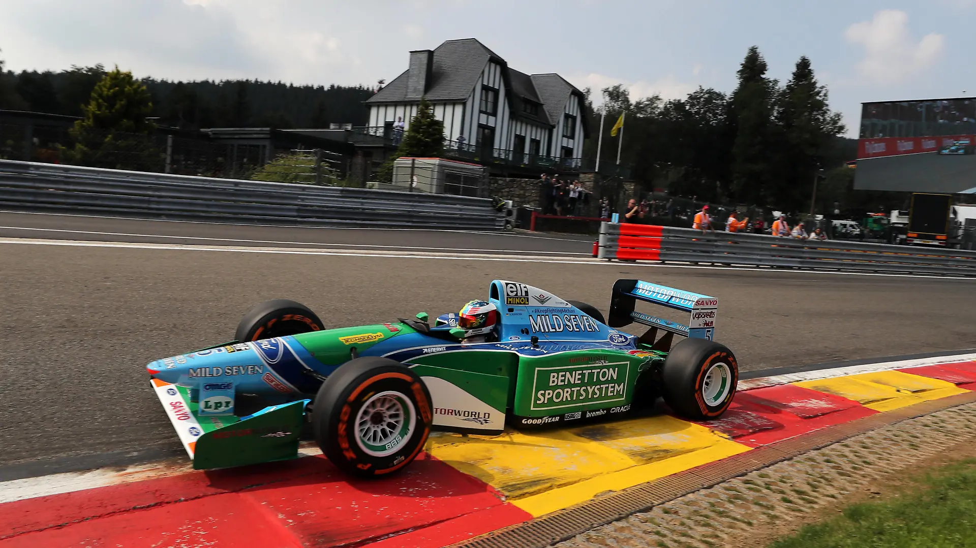  Belgian Grand Prix Race Mick Schumacher GER Benetton B194 at Formula One World Championship, WM, Weltmeisterschaft Rd12, Belgian Grand Prix, Race, Spa Francorchamps, Belgium, Sunday 27 August 2017. PUBLICATIONxINxGERxSUIxAUTxHUNxONLY dcd1727au206