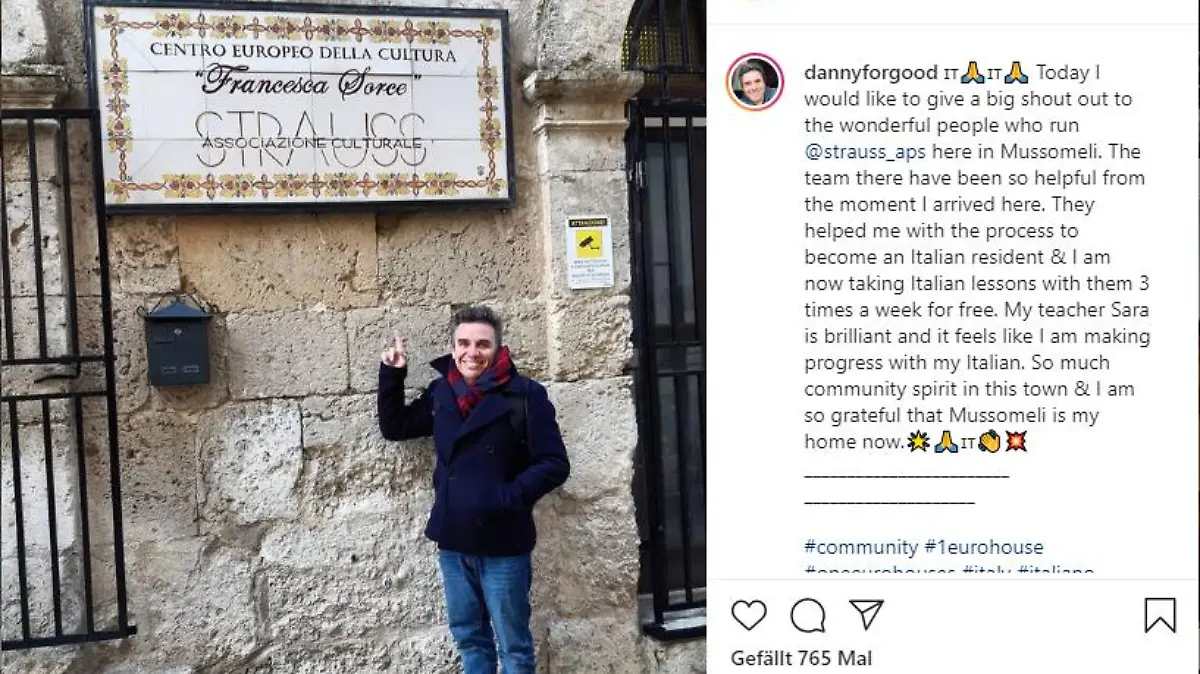 Der gebürtige Australier Danny McCubbin hat sich in einer sizilianischen Kleinstadt ein renovierungsbedürftiges Haus in Italien gekauft und sich für immer dort niedergelassen.