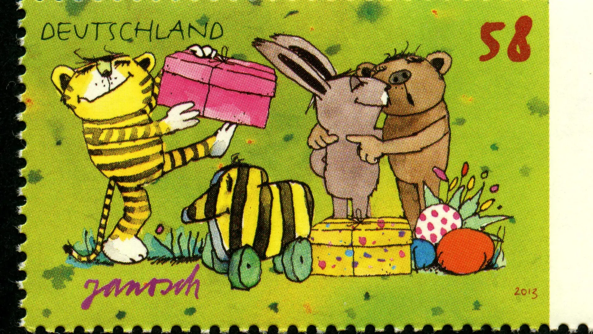 Briefmarke Deutsche Post: Jugendmarke Janosch Tigerente Bär