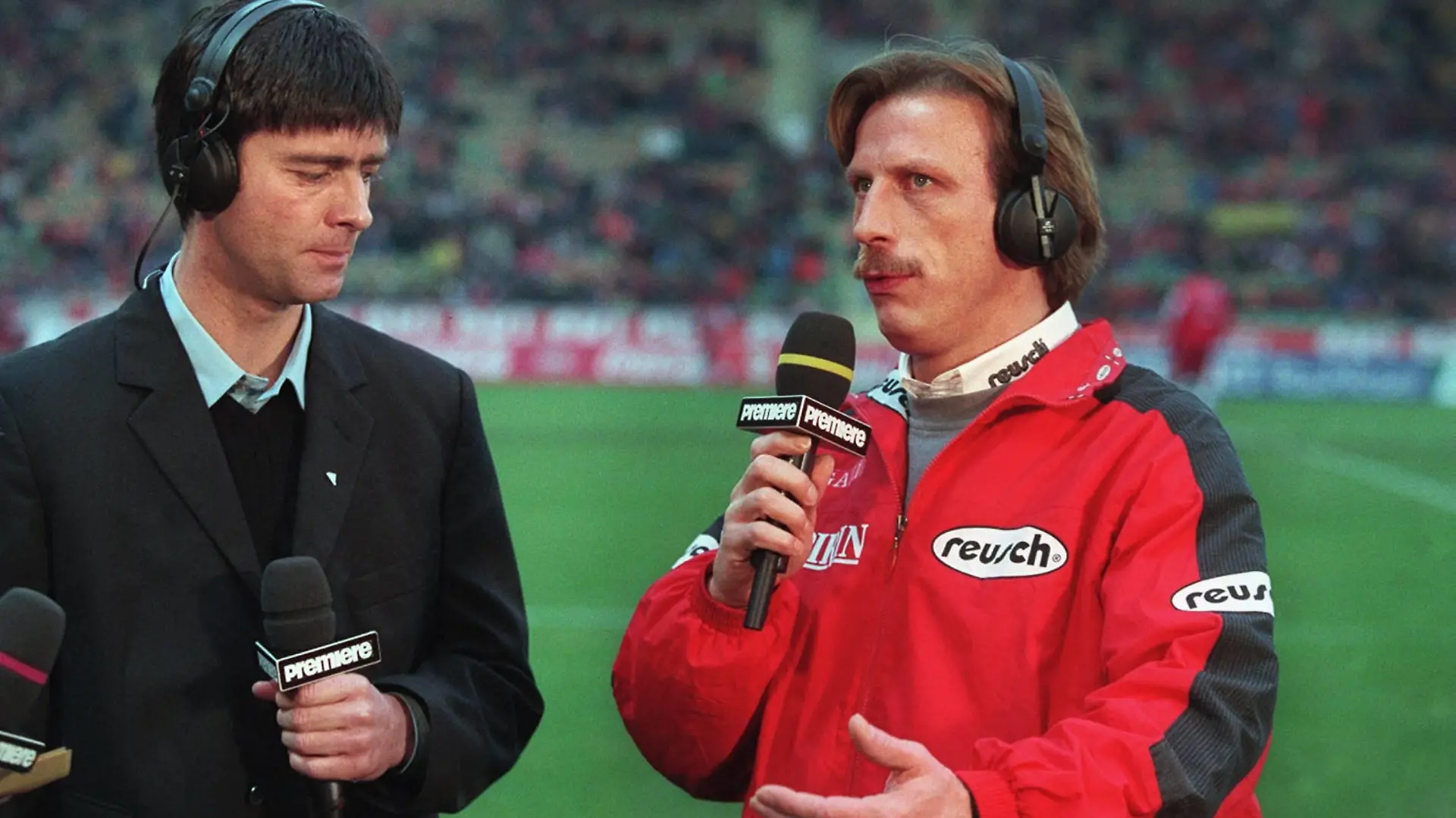 Zurück in die 90er: Christoph Daum (r., damals Leverkusen-Trainer) und Joachim Löw (Stuttgart) im Interview