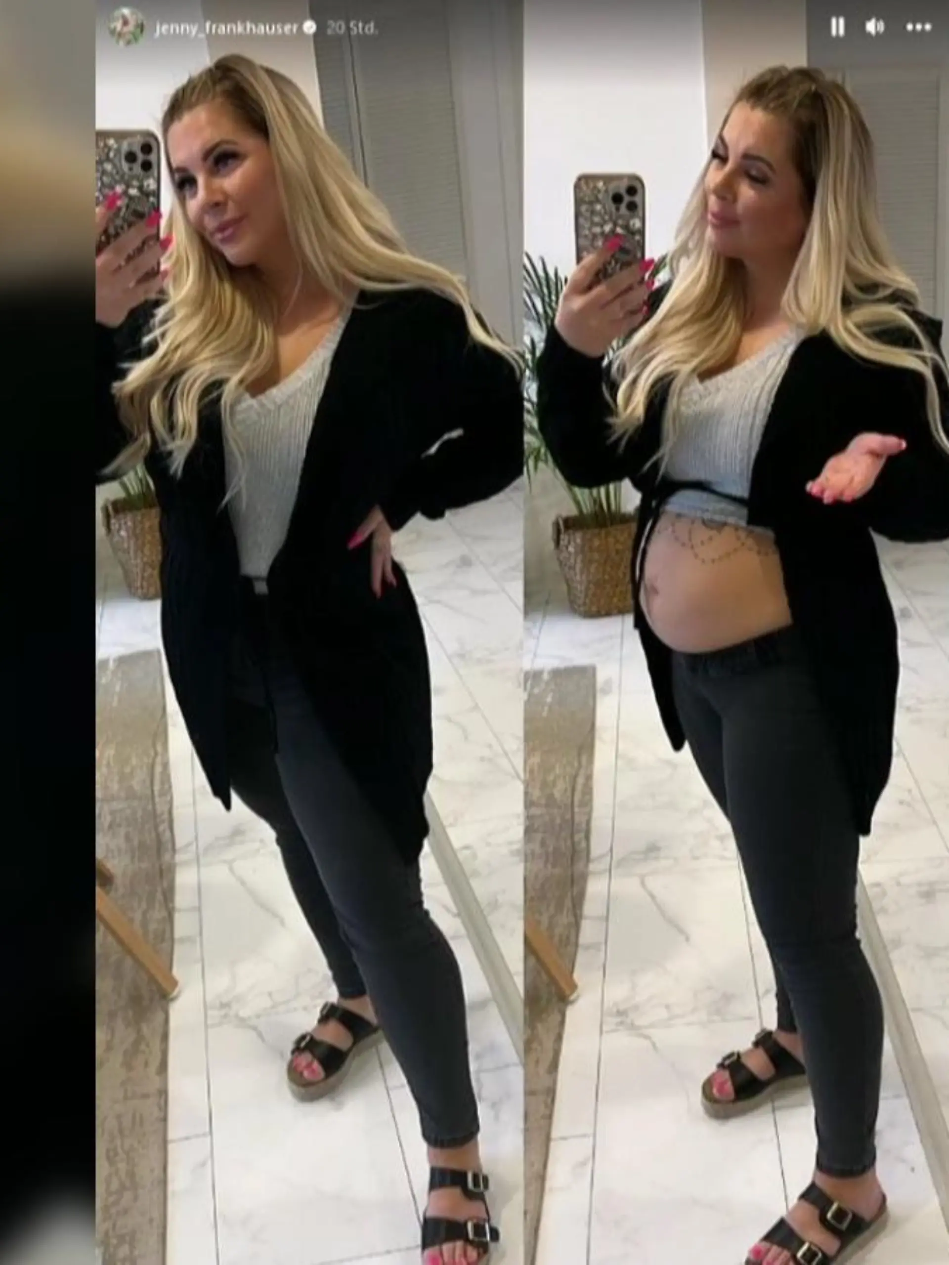 Jenny Frankhauser zeigt ihren After-Baby-Body - sieben Monate nach der Geburt ihres Sohnes.