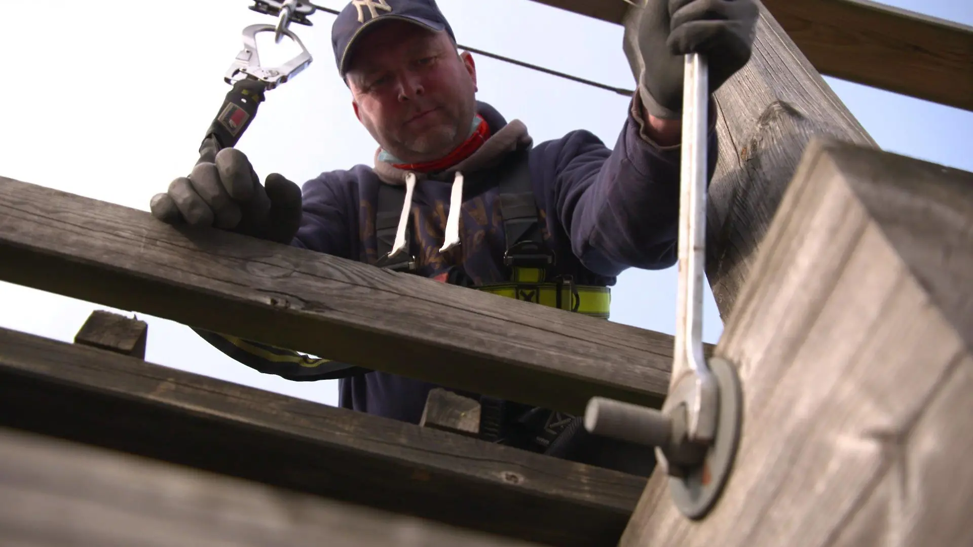 Mechaniker sind für die Wartung der Achterbahnen zuständig