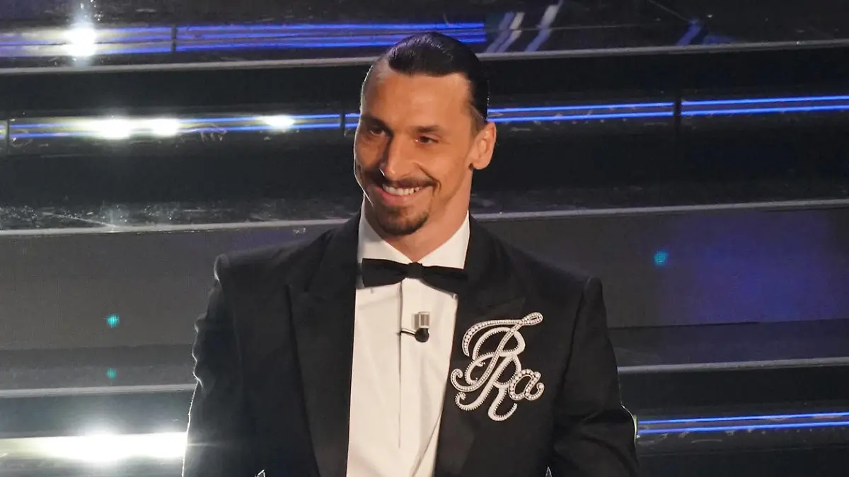  210302 Zlatan Ibrahimovic attends the Sanremo Music Festival 2021 on March 3, 2021 in Sanremo. Photo: Image Photo / Bildbyran fotboll football soccer serie a milan zlatan ibrahimovic San remo Sanremo festivalen *** 210302 Zlatan Ibrahimovic attends the Sanremo Music Festival 2021 on March 3, 2021 in Sanremo Photo Image Photo Bildbyran fotboll football soccer serie a milan zlatan ibrahimovic San remo Sanremo festivalen, PUBLICATIONxNOTxINxSWExNORxAUT Copyright: IMAGExPHOTO BB210302BB582
