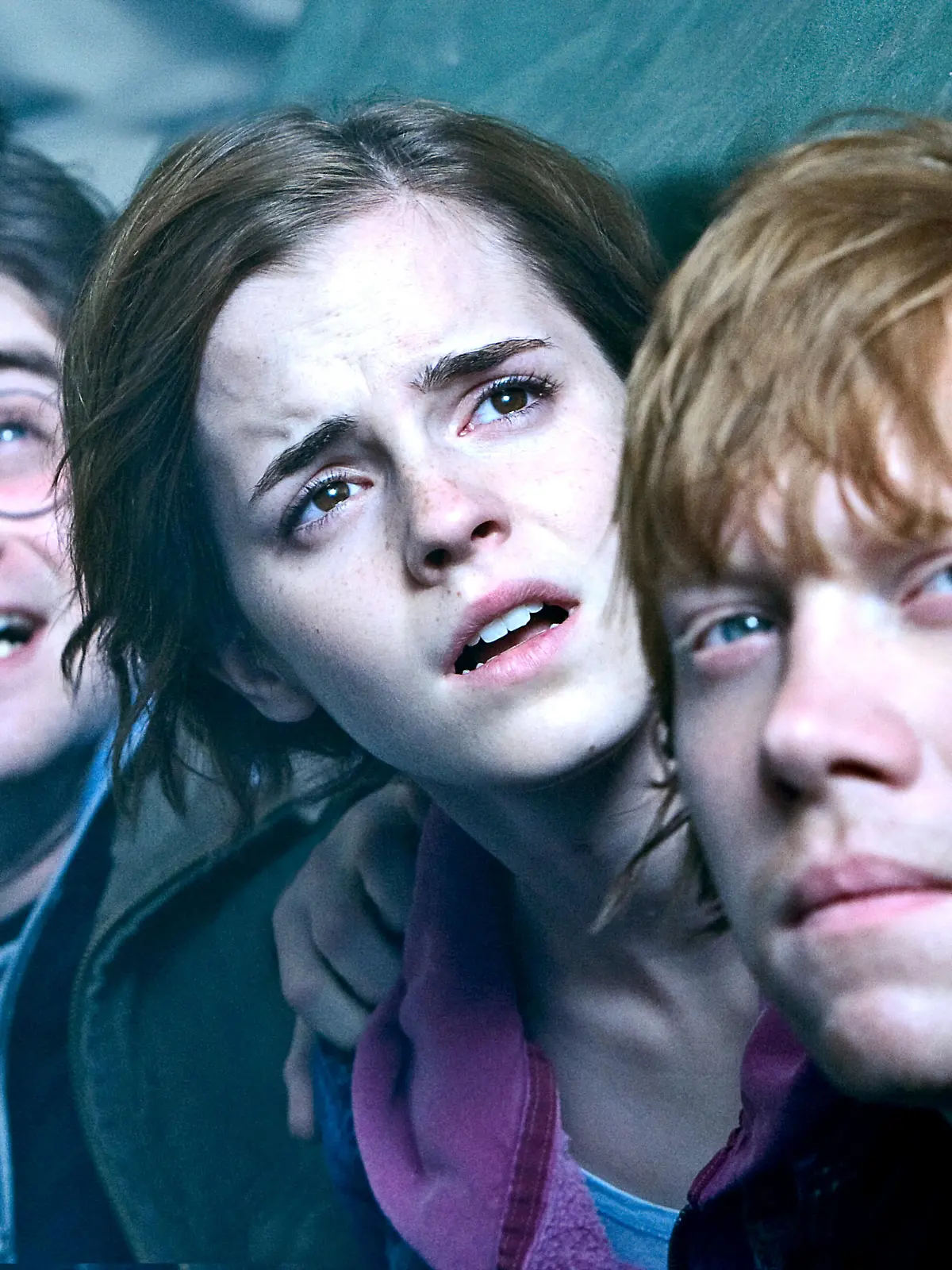 Actors Daniel Radcliffe, Emma Watson, Rupert Grint (L-R) in a scene from "Harry Potter and the Deathly Hallows: Part 2", the final adventure in the Harry Potter film series, based on the Harry Potter novels by the British author J. K. Rowling. Photo: ITAR-TASS/ Karo Premier Film Company_s press service