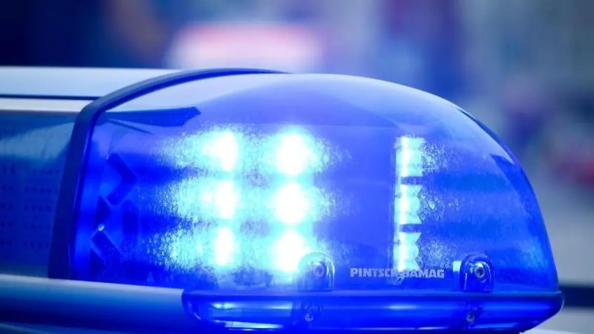 Blaulicht an einem Polizeiauto. Bei Mainz haben Ermittler die Wohnungen von zwei Männern durchsucht. Sie sollen sich in Syrien an terroristischen Vereinigung beteiligt haben. Foto: Patrick Pleul