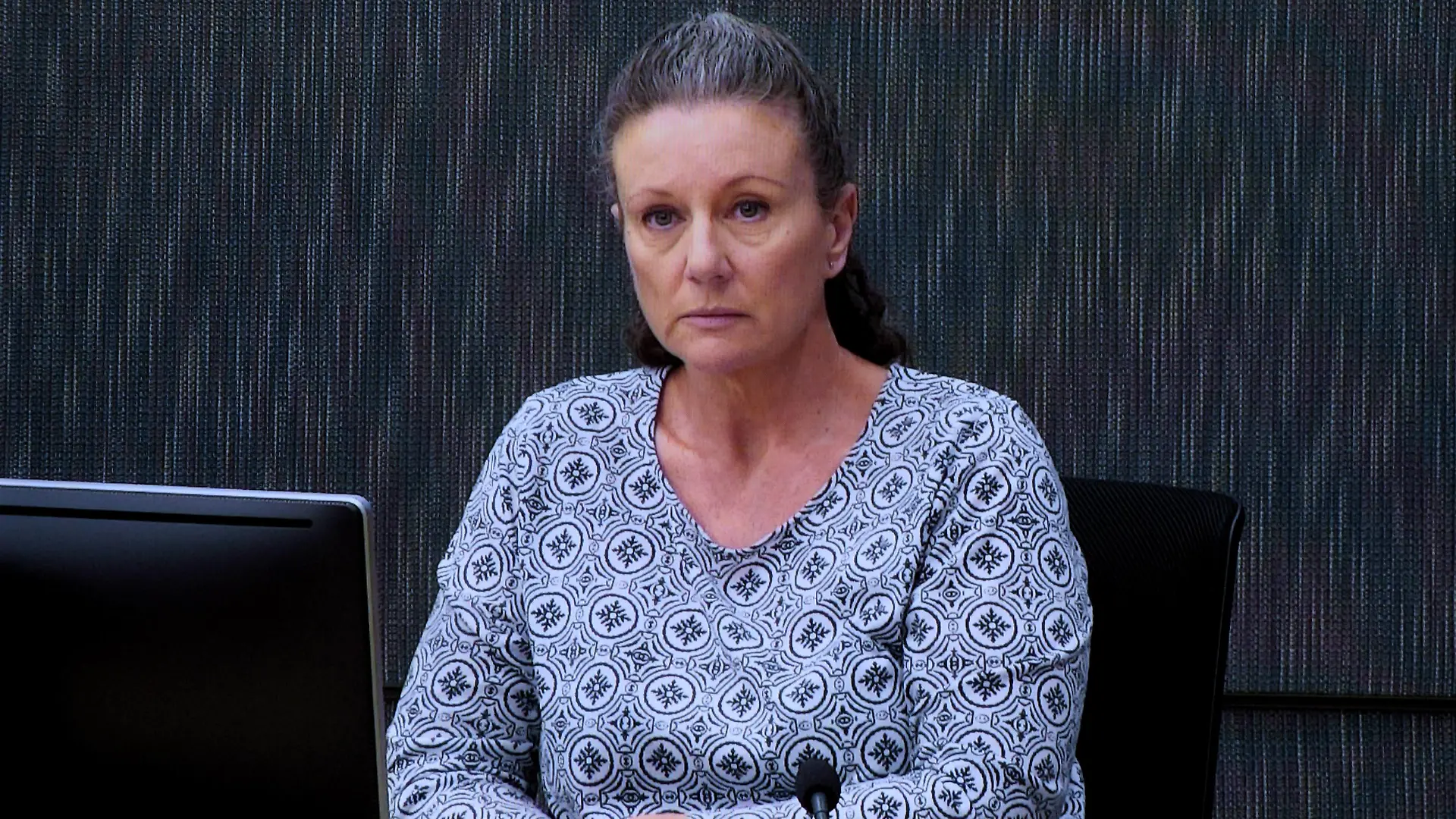 KATHLEEN FOLBIGG CONVICTIONS INQUIRY, Kathleen Folbigg appears via video link during a convictions inquiry at the NSW Coroners Court, Sydney, Wednesday, May 1, 2019. An Inquiry continues into convictions of baby killer Kathleen Megan Folbigg. ( !ACHTUNG: NUR REDAKTIONELLE NUTZUNG, KEINE ARCHIVIERUNG UND KEINE BUCHNUTZUNG! SYDNEY NSW AUSTRALIA PUBLICATIONxINxGERxSUIxAUTxONLY Copyright: xJOELxCARRETTx 20190501001397398279  