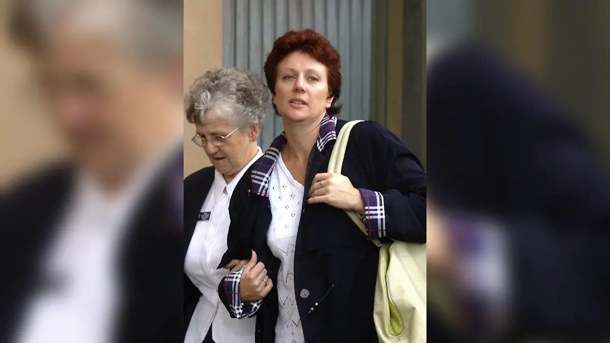 Kathleen Folbigg am 3. April 2003 vor dem Obersten Gerichtshof in Sydney.