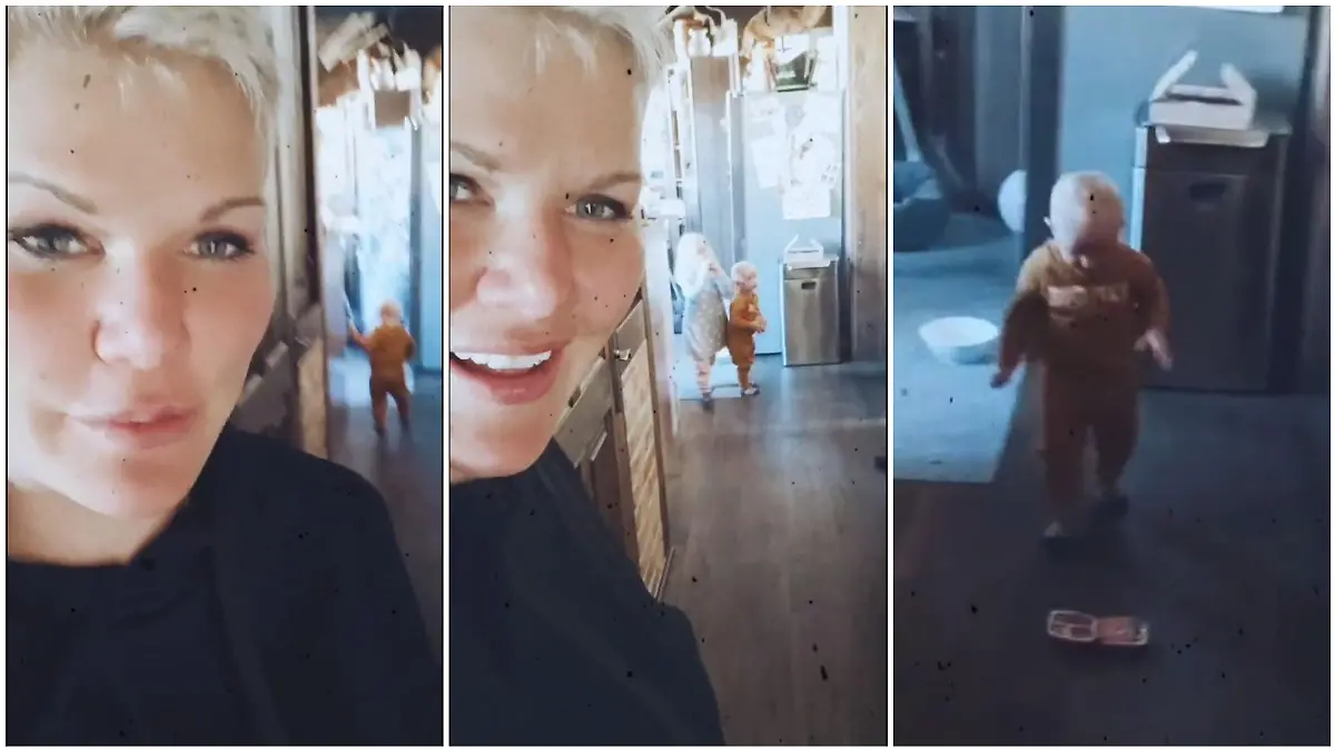Melanie Müller zeigt stolz, dass ihr Sohn Matty jetzt laufen kann