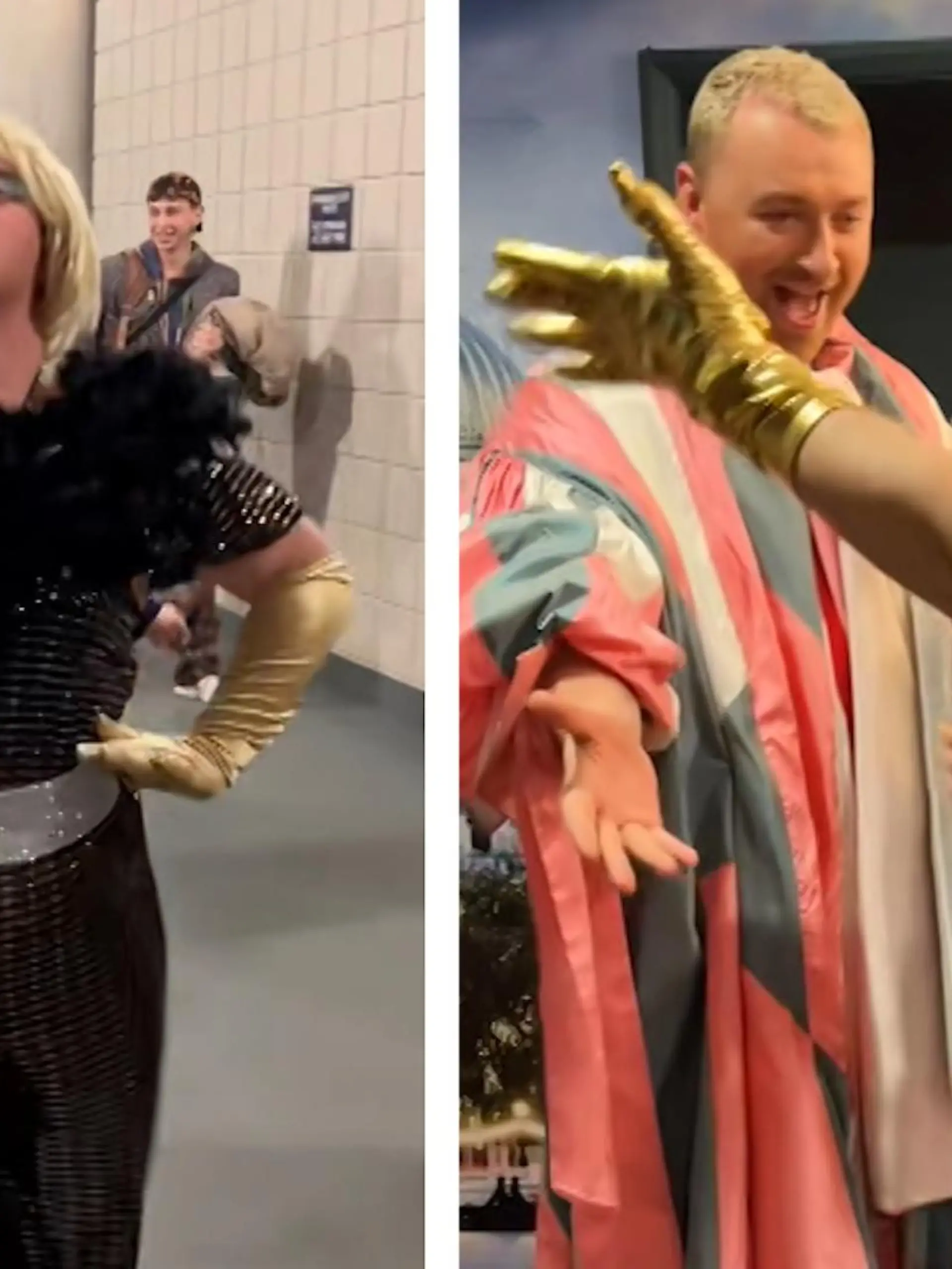 Superstar Sam Smith outet sich auf seinem Konzert der "Gloria Tour" in der O2-Arena als ihr größter Fan. Hier treffen sich Drag-Kollektiv mit Down-Syndrom und der Popstar auch erstmals persönlich - im Video.