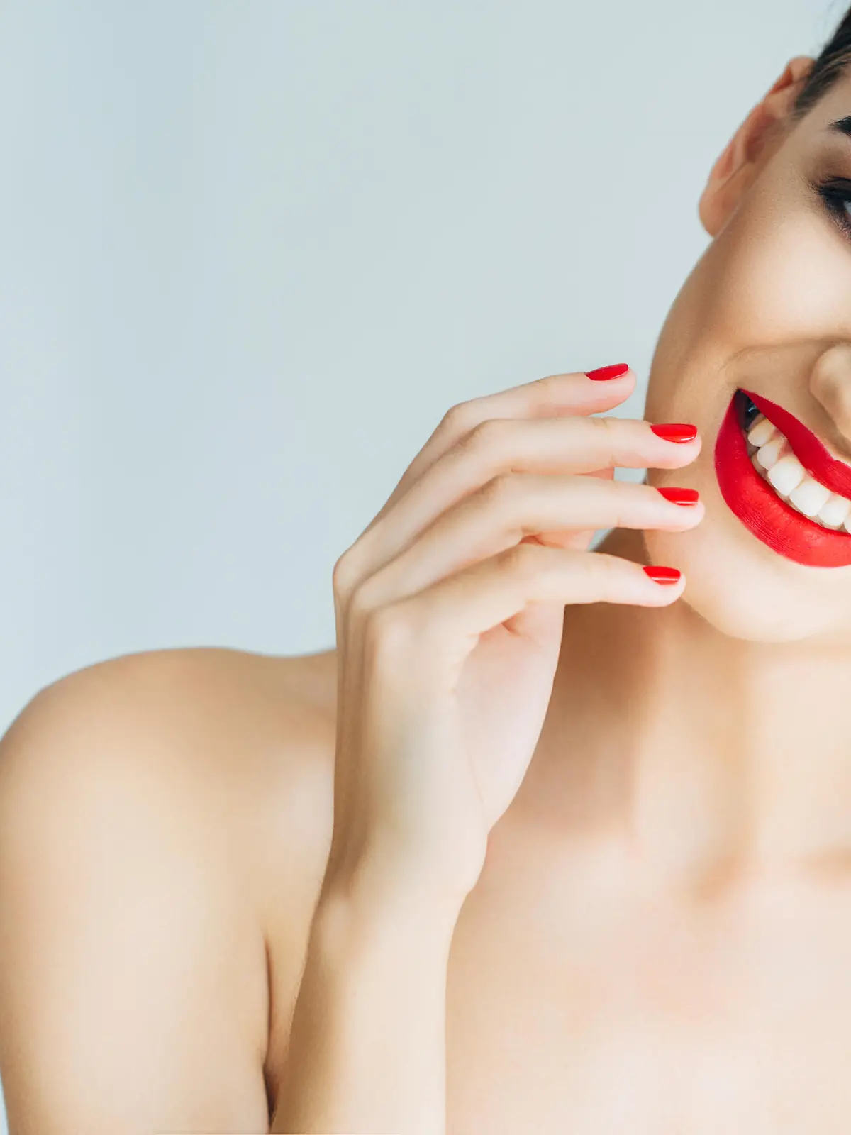 Studio shot of young beautiful woman. Professional make up