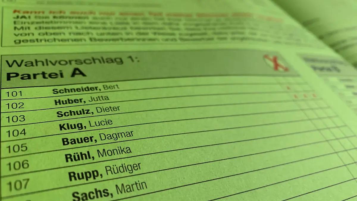 Wahlzettel Kommunalwahlen Hessen