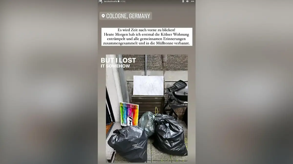 Weg mit dem Ballast! "Unter uns"-Schauspieler Lars Steinhöfel macht mit den Erinnerungen an Dominik Schmitt kurzen Prozess. Quelle: instagram/larssteinhoefel