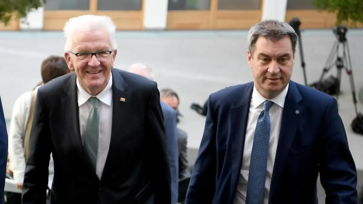 Winfried Kretschmann (l) und Markus Söder