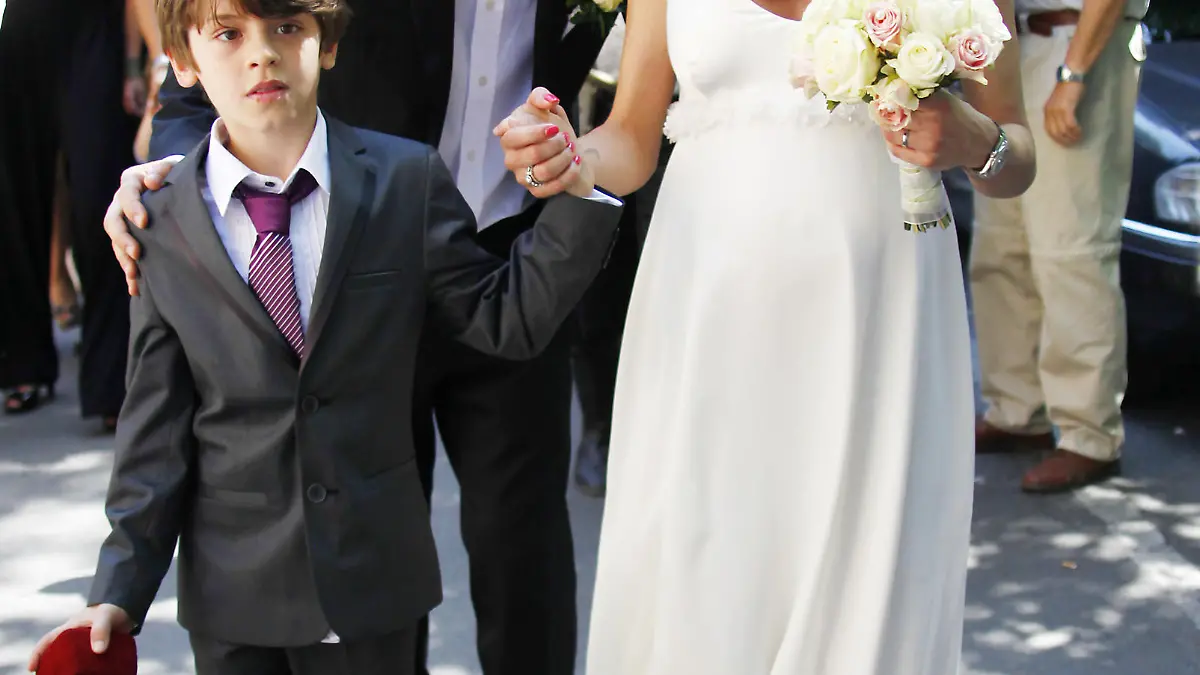 Anna Maria Lagerblom and Bushido leaving the registry office in Zehlendorf after getting married. Berlin, Germany - 23.05.2012 Credit: WENN.com