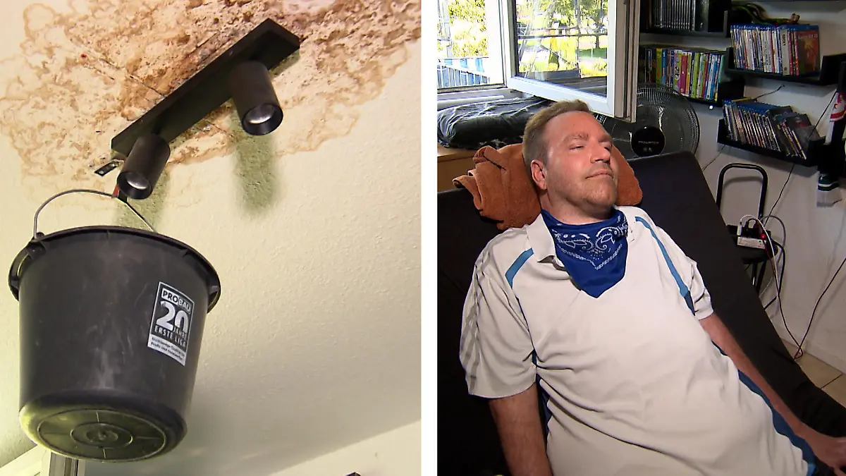 Es tropft! Vermieter hängt Eimer auf Mieter ist querschnittsgelähmt