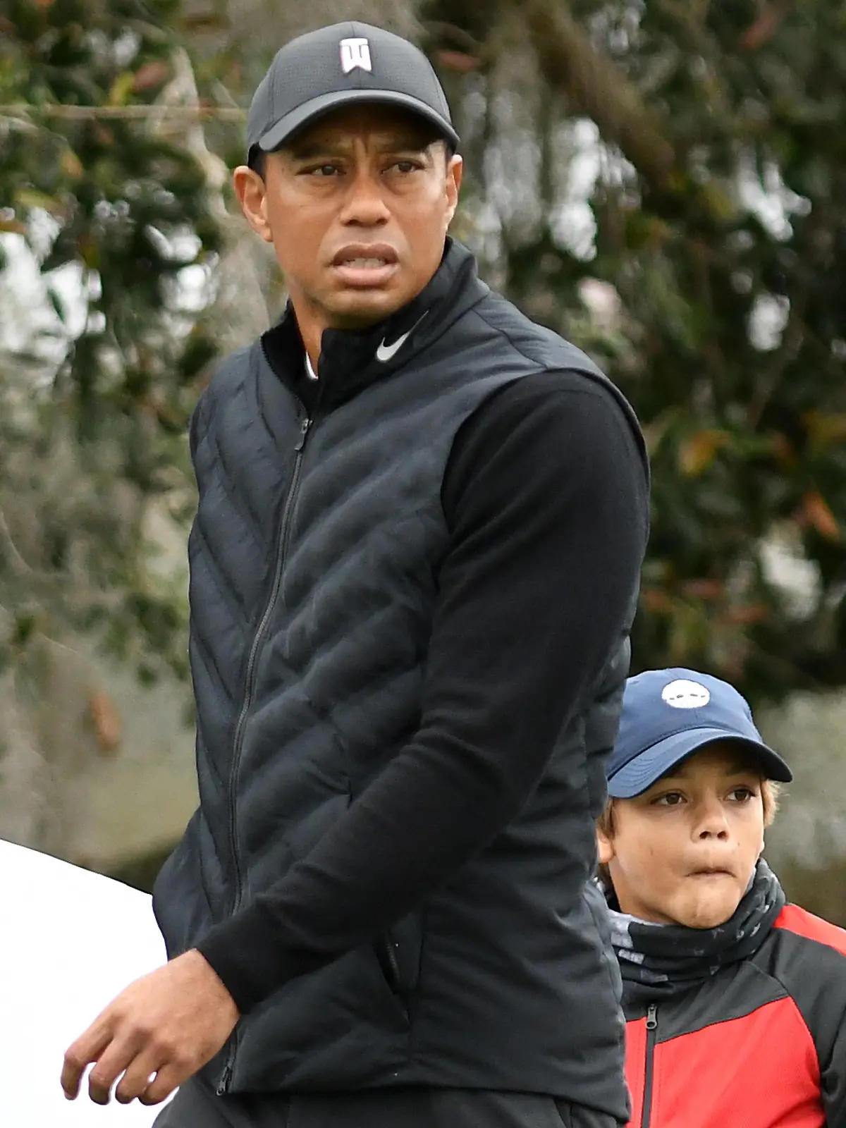 December 17, 2020, Orlando, Florida, United States: Tiger Woods prepares to tee off on the 10th hole during the pro-am round at the PNC Championship golf tournament at the Ritz-Carlton Golf Club. .Woods is paired with his 11-year-old son Charlie Orlando United States - ZUMAs197 20201217_zaa_s197_221 Copyright: xPaulxHennessyx