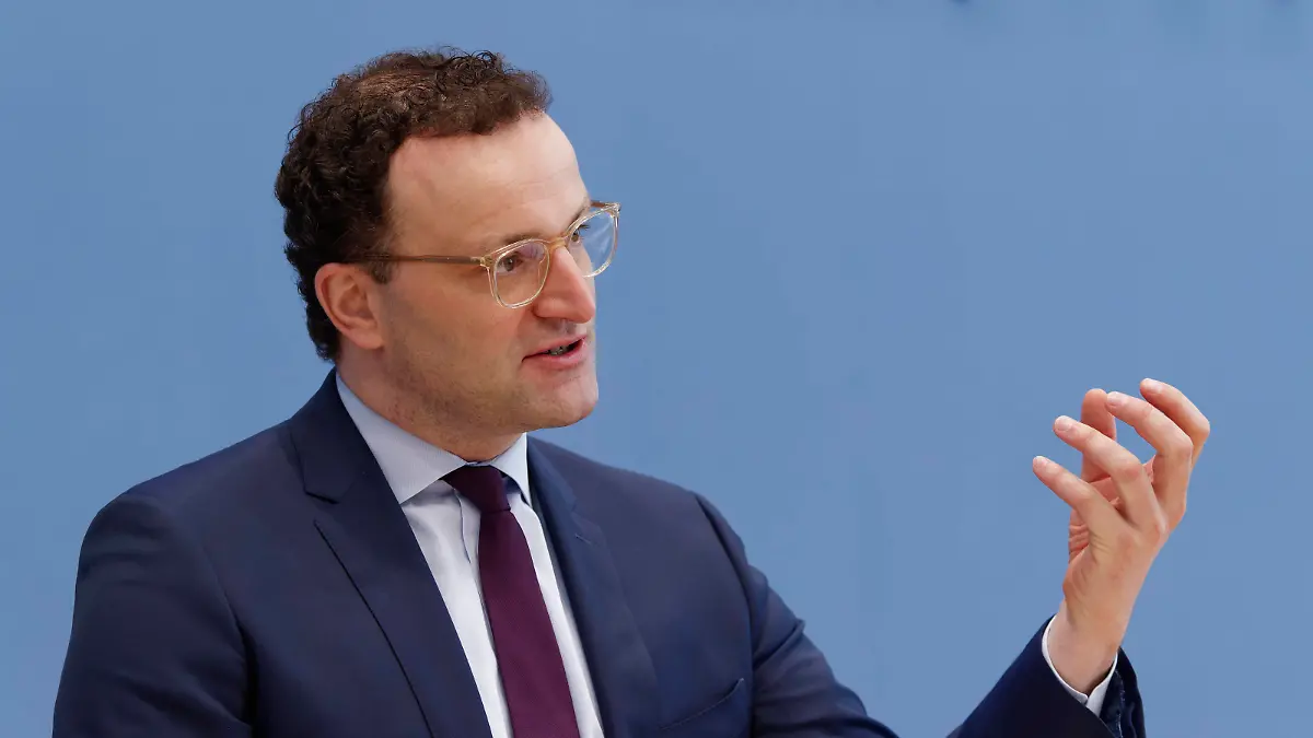 Jens Spahn 2021-02-19, Deutschland, Berlin - Bundespressekonferenz zur aktuellen Corona-Lage im Lockdown. Im Bild Bundesgesundheitsminister Jens Spahn CDU. *** Jens Spahn 2021 02 19, Germany, Berlin Federal press conference on the current Corona situation in the lockdown In the picture Federal Health Minister Jens Spahn CDU