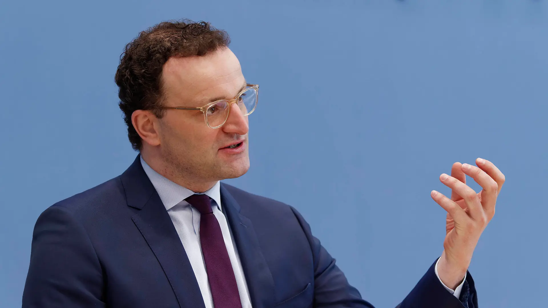 Jens Spahn 2021-02-19, Deutschland, Berlin - Bundespressekonferenz zur aktuellen Corona-Lage im Lockdown. Im Bild Bundesgesundheitsminister Jens Spahn CDU. *** Jens Spahn 2021 02 19, Germany, Berlin Federal press conference on the current Corona situation in the lockdown In the picture Federal Health Minister Jens Spahn CDU