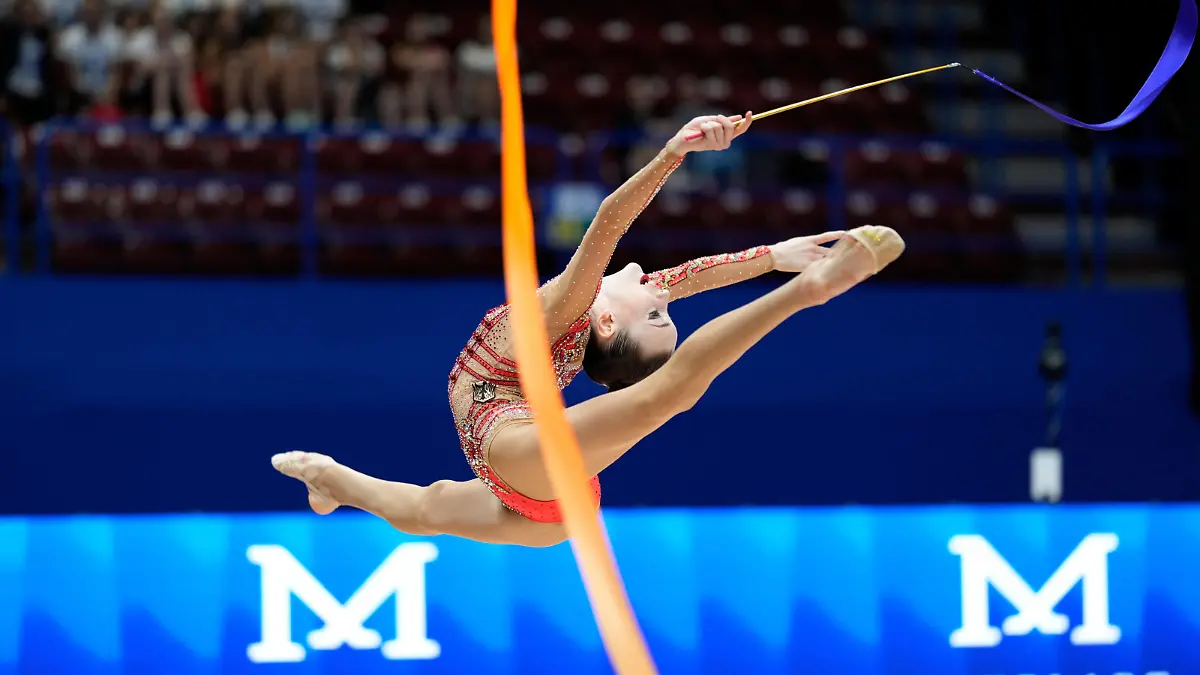 Gymnastics - Rhythmic gymnastics, Rhythmische Sportgymnastik, RSG - World Cup VARFOLOMEEV Darja - GER& xAFIG Rhythmic Gymnastics& xAWorld Cup Milan 21-23 July 2023& xA& xA during Rhythmic Gymnastics - World Cup, Gymnastics in Milan, Italy, July 22 2023 Milan  Italy Copyright: xLucaxAgatix/xLiveMediax LPS_1004169