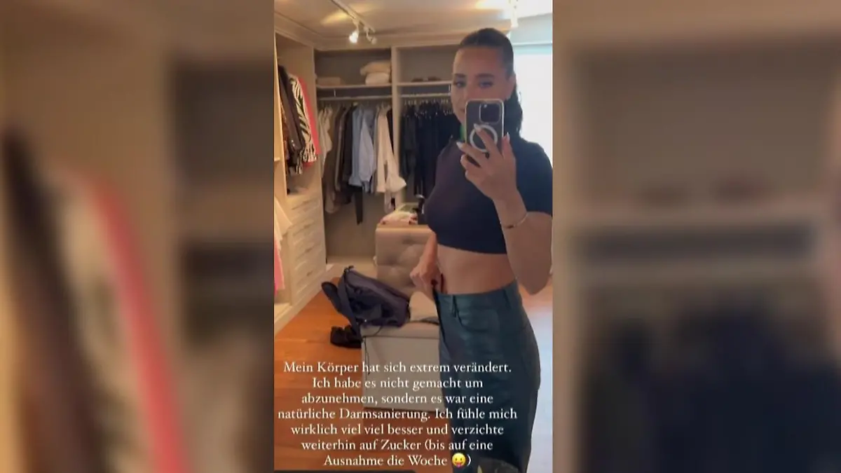 Amira Pocher hat auf Zucker verzichtet und zeigt das Resultat.