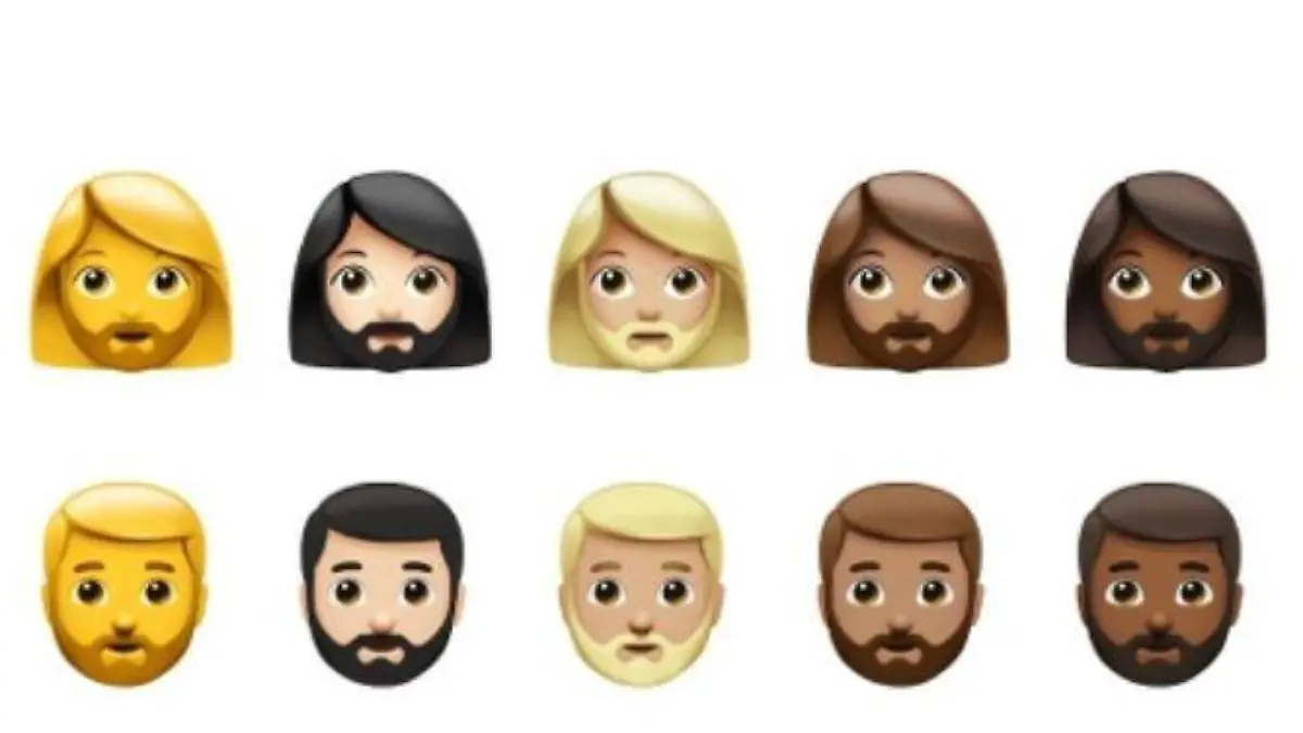 Emojis mit Bärten