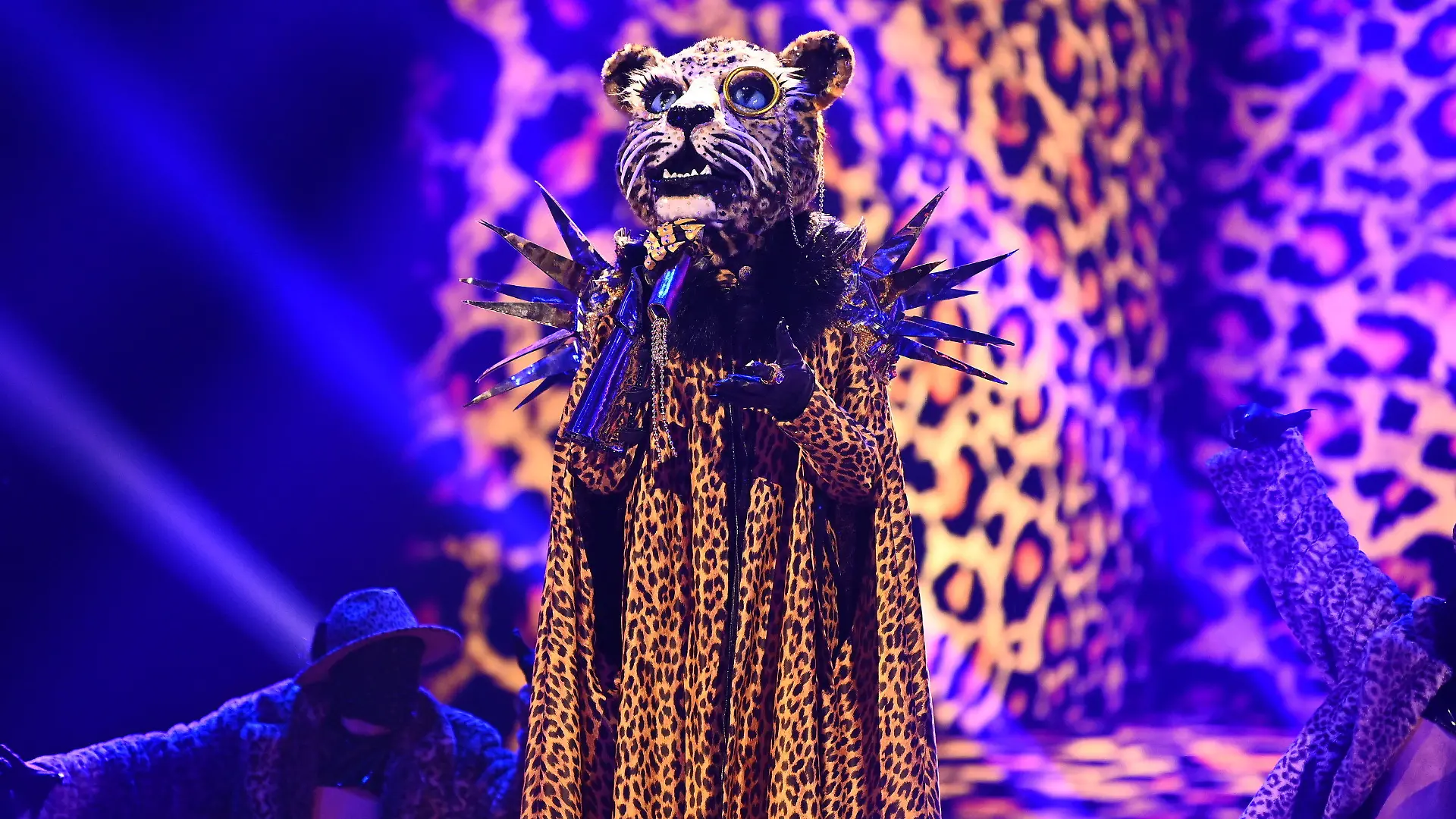 HANDOUT - 16.02.2021, Nordrhein-Westfalen, Köln: Die Figur «Leopard» tritt in der ersten Folge der vierten Staffel der ProSieben-Show «The Masked Singer» auf. Bei «The Masked Singer» singen Prominente in aufwendigen Bühnenkostümen um die Wette. Foto: Willi Weber/ProSieben/dpa - ACHTUNG: Nur zur redaktionellen Verwendung im Zusammenhang mit einer Berichterstattung über die Sendung und nur mit vollständiger Nennung des vorstehenden Credits. Das Foto darf nicht verändert und nur im vollen Ausschnitt verwendet werden. Keine Archivierung +++ dpa-Bildfunk +++
