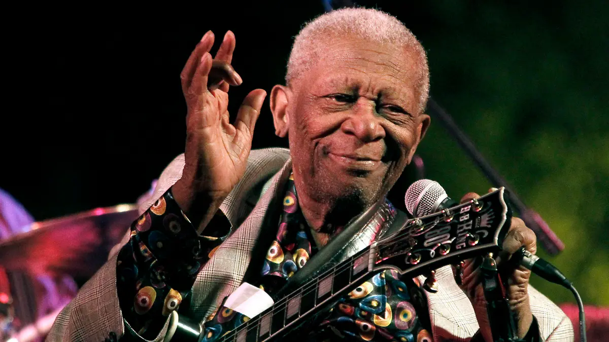 B.B. King am 22. August 2012 bei einem Konzert auf dem Gelände einer Baumwollfarm in Indianola, Mississippi, auf der er als Jugendlicher arbeitete.