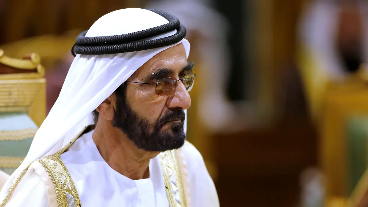 FILE - In this file photo dated  Tuesday, Dec. 10, 2019, Prime Minister of the United Arab Emirates Sheikh Sheikh Mohammed bin Rashid Al Maktoum attends the 40th Gulf Cooperation Council Summit in Riyadh, Saudi Arabia.  Sheikha Latifa, daughter of Dubai’s ruler Sheikh Mohammed bin Rashid Al Maktoum, was detained by commandos as she tried to flee the country in 2018, and new videos have emerged with Latifa saying she is being imprisoned in a heavily guarded villa. (AP Photo/Amr Nabil, FILE)