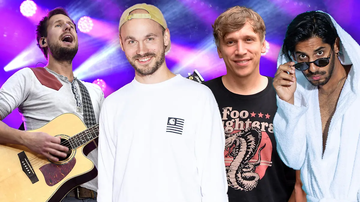 Mike Kremer, Pierre Pihl, Basti Campmann und Juri Rother