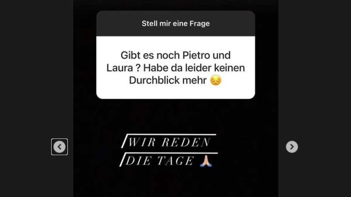 Screenshot aus seiner Insta-Story