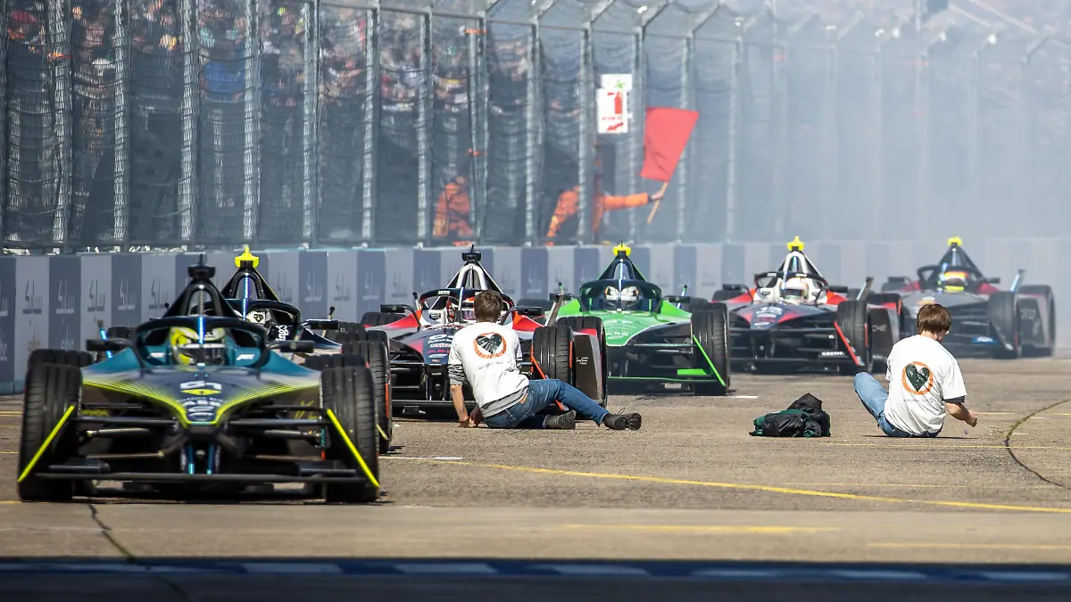 Formel E Berlin Klima Kleber
