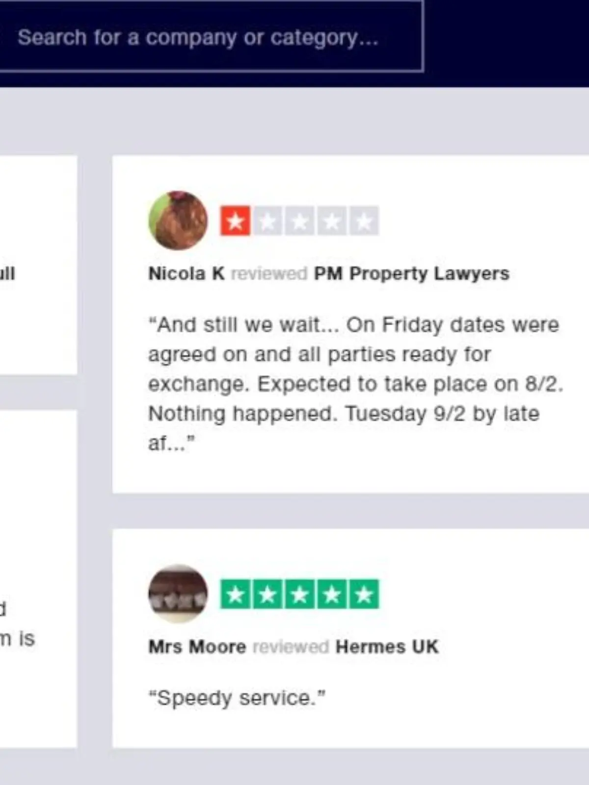 Die negativen Bewertung einer Londoner Anwaltskanzlei mehren sich seit Tagen auf trustpilot.com