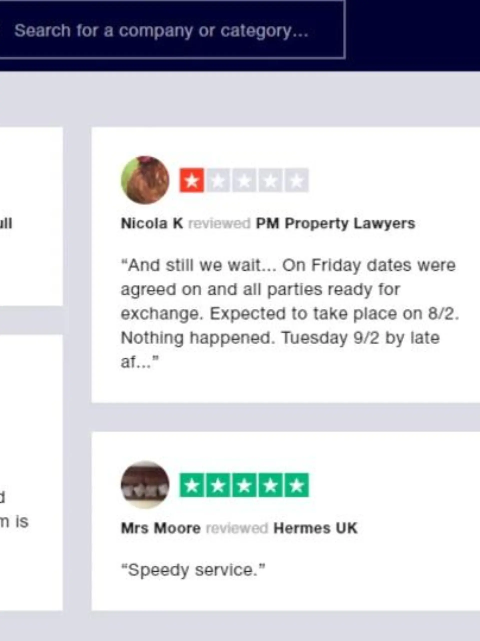 Die negativen Bewertung einer Londoner Anwaltskanzlei mehren sich seit Tagen auf trustpilot.com