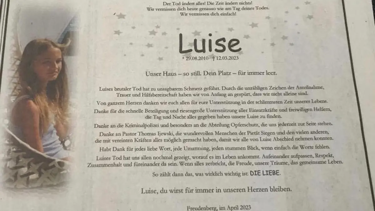 Luise Freudenberg Traueranzeige