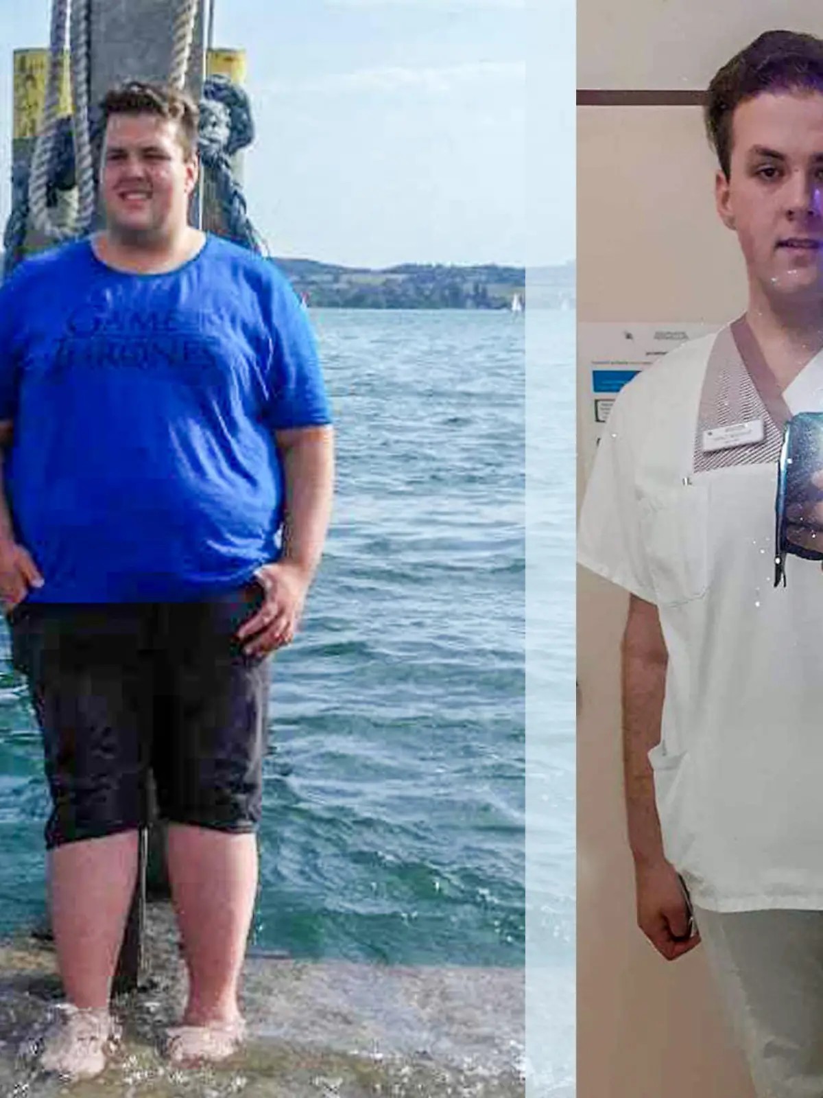 Domenik Ceran vor und nach der Abnahme