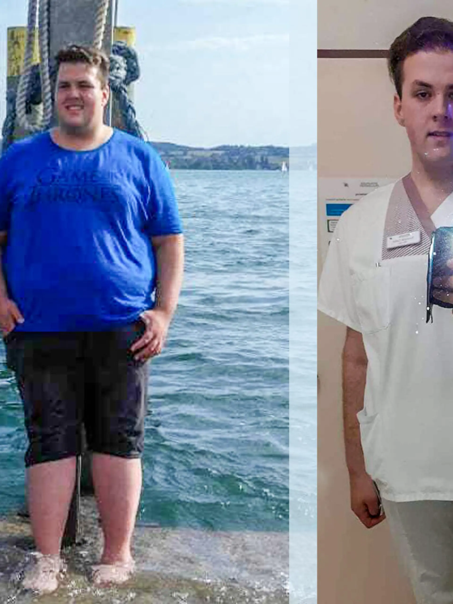 Domenik Ceran vor und nach der Abnahme