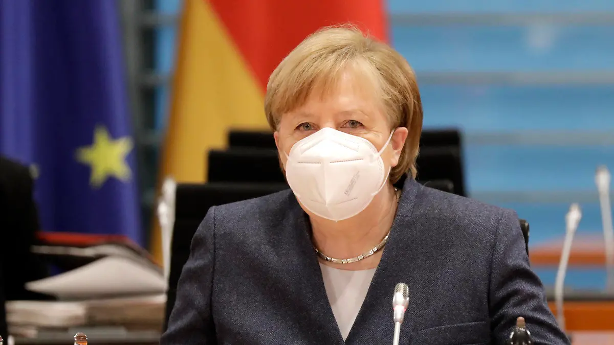  Angela Merkel, Bundeskanzlerin, CDU, 129. Bundeskabinettsitzung, DEU, Berlin, 03.02.2021 *** Angela Merkel, Federal Chancellor, CDU, 129 Federal Cabinet Meeting, DEU, Berlin, 03 02 2021