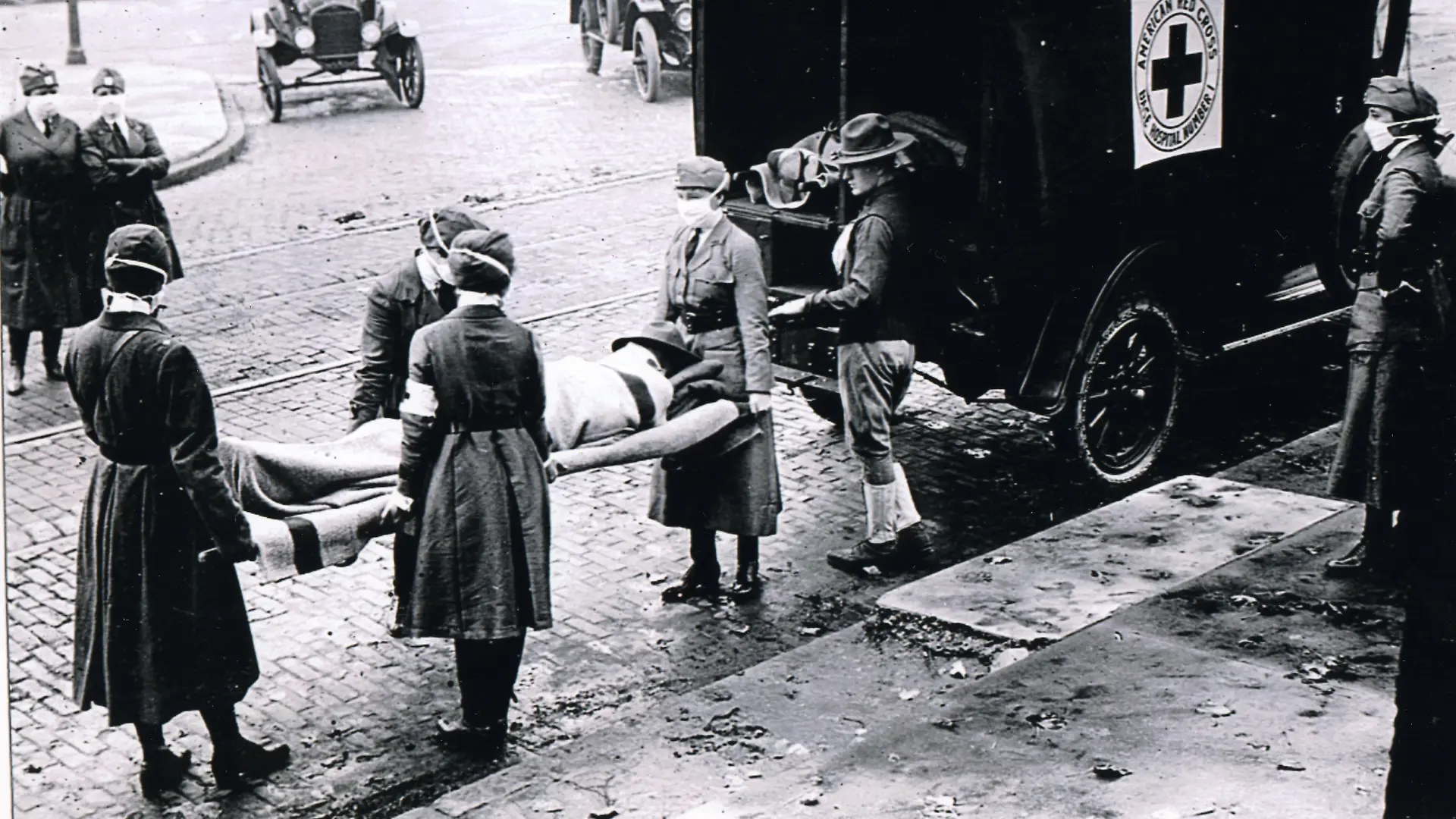Krankentransport zu Zeiten der Spanischen Grippe