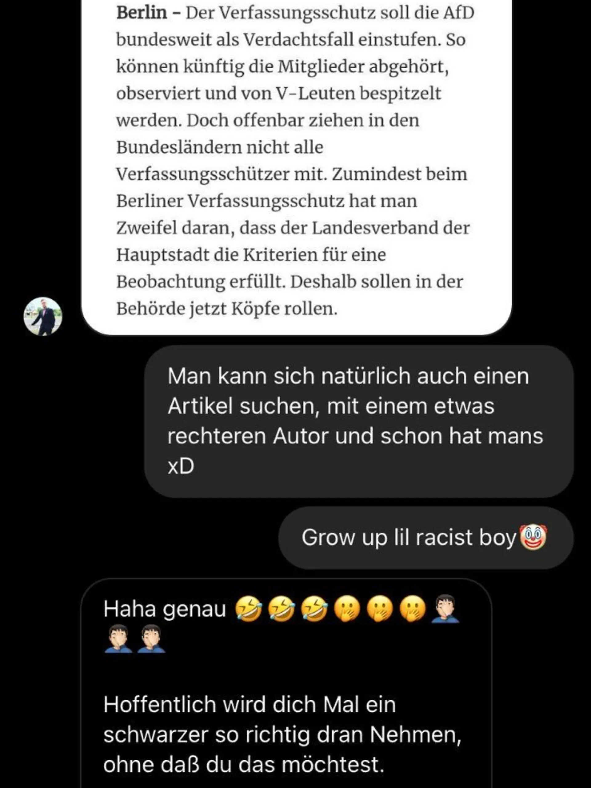 Chatverlauf beweist Drohung des AFD-Politikers