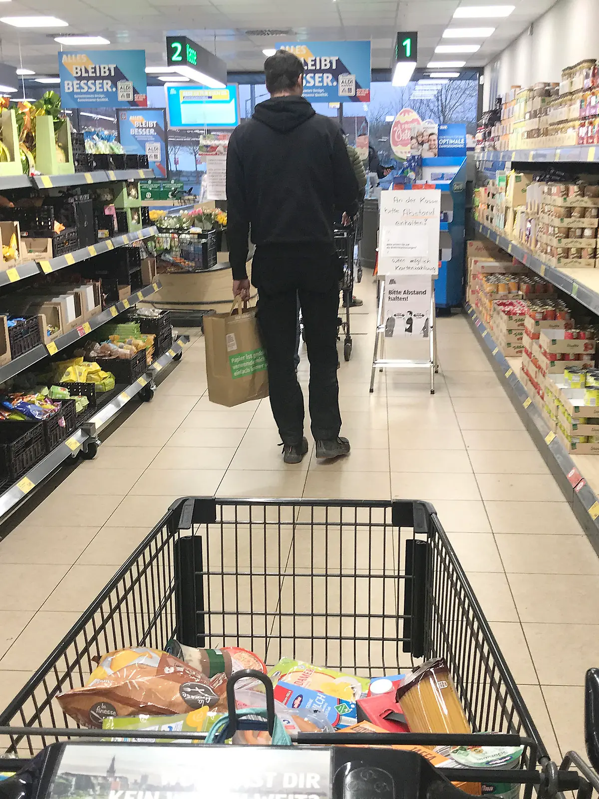 Wegen Corona: Aldi Süd bekommt einen neuen Kassenbereich