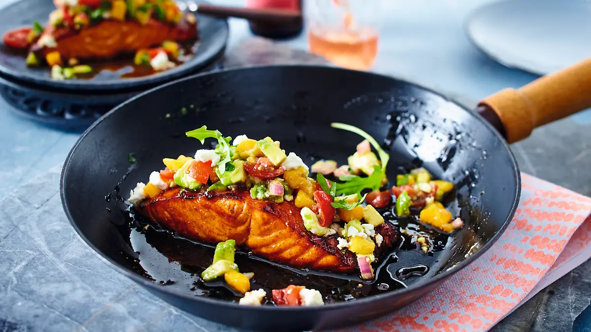 Lachs mit Honigglasur